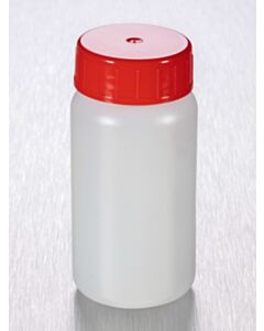 Corning® Gosselin™ Round HDPE Bottle, 50 mL, 27 mm Red Cap with Wad, Assembled, Sterile, 600/CS