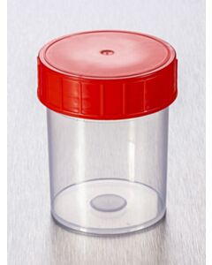 Corning® Gosselin™ Straight Container, 125 mL, PP, Red Screw Cap, Assembled, Sterile, 380/CS