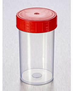 Corning® Gosselin™ Straight Container, 180 mL, PP, Red Screw Cap, Assembled, Sterile, 264/CS