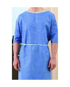 Graham Medical Exam Gown, Non-woven, 36"x48" Blue, SMS, XL, 50/CS