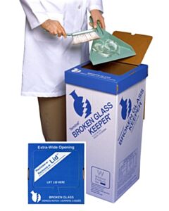 Heathrow Scientific Broken Glass Keeper™ Floor Model with lids & plastic liners