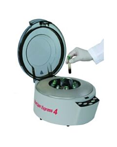 Hemocue Statspin Express 4 Centrifuge, Horizontal Rotor, (8) Rotor Inserts For 16 X 100 mm Tubes, (8) Rotor Inserts For 13 X 100 mm Tubes