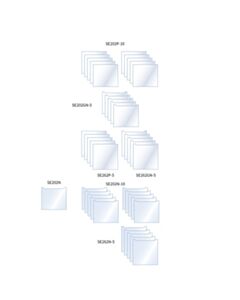 Hoefer Rectangular Glass Plates, 10 x 10.5 cm for miniVE™, SE260, SE250, 5 pcs - HOF