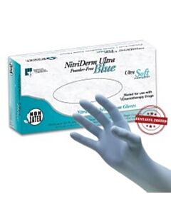 Innovative Healthcare Gloves, Exam, Small, Nitrile, Chemo Tested, Non-Sterile, Pf, Textured, Blue, 100/Bx, 10 Bx/Cs