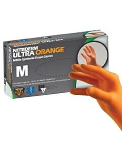 Innovative Healthcare Gloves, Exam, Medium, Nitrile, Non-Sterile, Pf, Textured, Orange Color, 100/Bx, 10 Bx/Cs