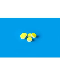 JG Finneran 9.5mm DiameterLow Bleed Yellow Ptfe/Cream Silicone Septa Qty (25)