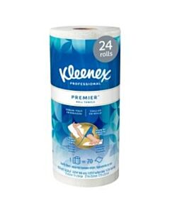 Kimberly-Clark Kleenex® Premiere Perforated Roll Towels, 1-Ply, 70 Sheets/Rl, 24 Rl/Cs