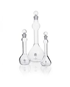 DWK KIMBLE® KONTES® Volumetric Flask With Mixing Bulb, Wide Mouth, 2000 mL