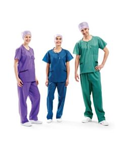 Molnlycke Shirt Scrub, XXX Large, Blue 48/CS (US Only)