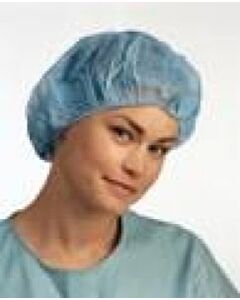 Molnlycke Sheer Bouffant Nurses Cap, Large, Blue, 1200/CS (US Only)