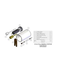 Agilent Technologies Starter Kit, 4.0 mm, 52 µL. Includes packing toolkit, 5 rotor assemblies and 6 sets of spare spacers and caps.