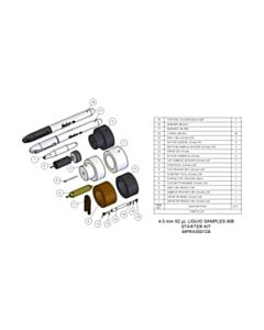 Agilent Technologies Starter Kit, 4.0 mm, 52 µL, liquids. Includes packing toolkit, 5 rotor assembli