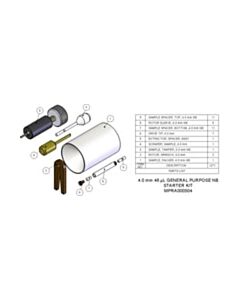Agilent Technologies Starter Kit, 4.0 mm, 46 µL. Includes packing toolkit, 5 rotor assemblies and 6