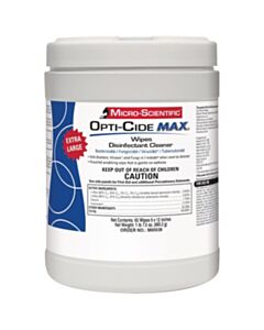 Micro Scientific Opti-Cide Max Disinfectant Cleaner, Wipes, 9" x 12", 65/ct, 12/cs (US Only)