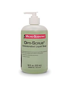 Micro Scientific Opti-Scrub Liquid Antimicrobial Skin Cleanser, Pump Top, 18 oz, 12/cs (US Only)