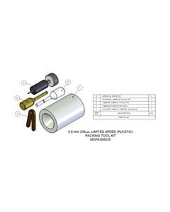 Agilent Technologies Packing Tool Kit, 5.0 mm, 230 µL, high capacity. Complete packing tool kit including funnel, clamping wrench kit and tamper