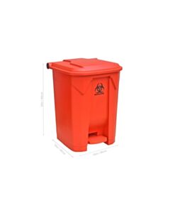 MTC Bio Bowtie™ Biohazard Bin, With Hands-Free Foot Pedal, 13 Gallon Capacity (50l), 16 X 16 X 24in., (40 X 40 X 60cm, W X L X H), PP