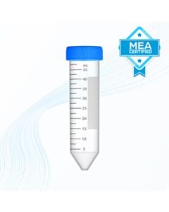 MTC Bio Centrifuge Tube, MEA Tested, 50 mL, 29x117 mm, PP, w/ Screw Cap, Graduated, Sterile, 20 Bags of 25 Tubes, 500/cs