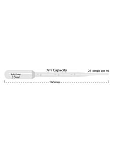 MTC Bio Transfer Pipette, 7 mL, Large Bulb, Graduated To 3 mL, Sterile, Peel Packs Of 20, 500/Cs