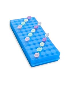 MTC Bio Rack, reversible, 60 x 1.5/2.0mL or 0.5 mL, (71x 197mm), Blue, 5/PK