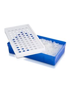 MTC Bio Ice Rack For 72 × 0.5ml Tubes, Detachable Lid, Tube Platform, And Base, Numbered Cavities, 6/PK