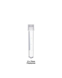MTC Bio Tube, 5 mL, 12 X 75mm PS W/Cap, 125/Bag, Sterile, 1000/Cs