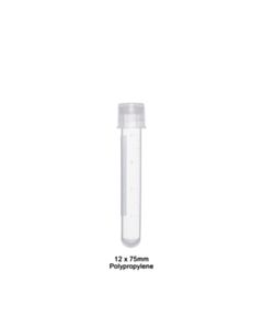 MTC Bio Tube, 5ml 12 X 75mm PP W/Cap, 125/Bag, Sterile, 1000/Cs