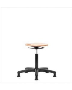 Neta ECOM Wood Medium Bench Height Stool - Nylon Base, Glides