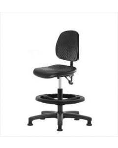 Neta ECOM Polyurethane Medium Bench Height Chair - Medium Back Nylon Base