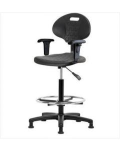 Neta ECOM Tulip Polyurethane High Bench Height Chair - Nylon Base Arms