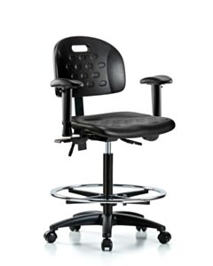 Neta ECOM Handle Polyurethane High Bench Height Chair - Nylon Base Tilt
