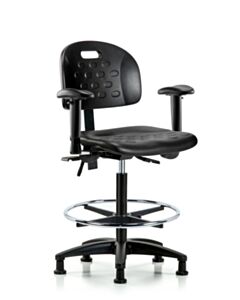 Neta ECOM Handle Polyurethane High Bench Height Chair - Nylon Base Tilt