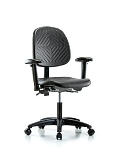 Neta ECOM Polyurethane Desk Height Chair - Medium Back Nylon Base Tilt