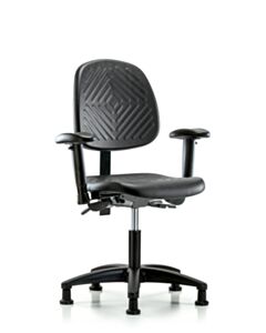 Neta ECOM Polyurethane Desk Height Chair - Medium Back Nylon Base Tilt