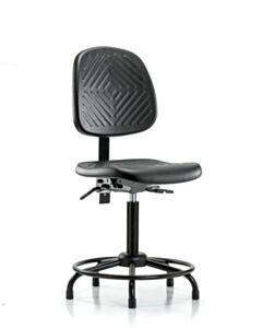 Neta ECOM Polyurethane Medium Bench Height Chair - Medium Back Round Tube Base