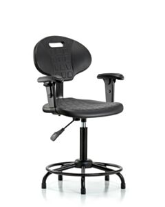 Neta ECOM Polyurethane Medium Bench Height Chair - Round Tube Base Tilt