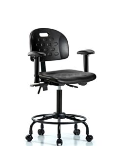 Neta ECOM Handle Polyurethane Medium Bench Height Chair - Round Tube Base