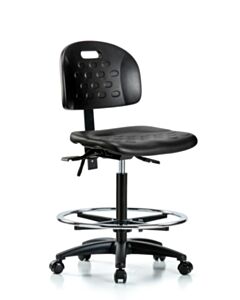 Neta ECOM Handle Polyurethane High Bench Height Chair - Nylon Base Tilt