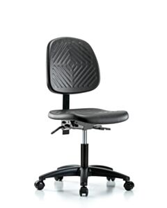 Neta ECOM Polyurethane Desk Height Chair - Medium Back Nylon Base Tilt