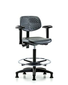 Neta ECOM Polyurethane High Bench Height Chair - Nylon Base Tilt Arms