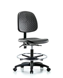 Neta ECOM Polyurethane Medium Bench Height Chair - Medium Back Nylon Base