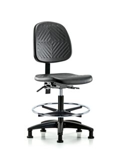 Neta ECOM Polyurethane Medium Bench Height Chair - Medium Back Nylon Base