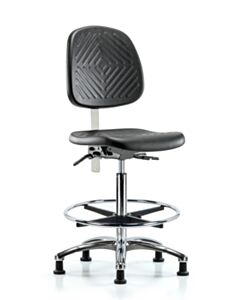 Neta ECOM Clean Room Polyurethane High Bench Height Chair - Medium Back
