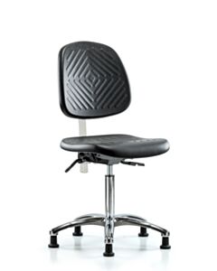Neta ECOM Clean Room Polyurethane Medium Bench Height Chair - Medium Back
