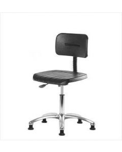 Neta ECOM Polyurethane Desk Height Chair - Chrome Base Glides Rugged