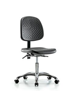 Neta ECOM Polyurethane Desk Height Chair - Medium Back Chrome Base Tilt