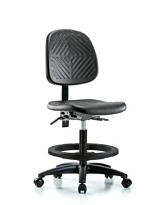 Neta ECOM Polyurethane Medium Bench Height Chair - Medium Back Nylon Base