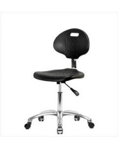 Neta ECOM Clean Room Tulip Polyurethane Desk Height Chair - Chrome Base