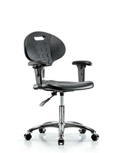 Neta ECOM Clean Room Tulip Polyurethane Desk Height Chair - Chrome Base