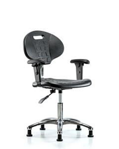 Neta ECOM Clean Room Tulip Polyurethane Desk Height Chair - Chrome Base